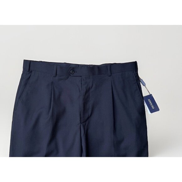 Adolfo Men’s Classic Pleated Black Dress Pants Trousers Size 38x30 Formal - Picture 14 of 15